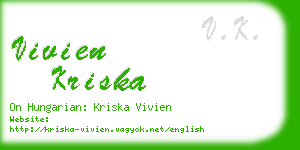 vivien kriska business card